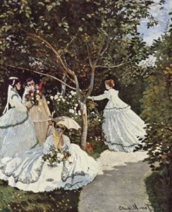 Donne in giardino di monet